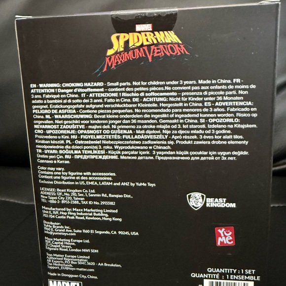 YuMe Spider-Man Maximum Venom Series Hero Box - Venomized Spider-Man NIB - Picture 5 of 9